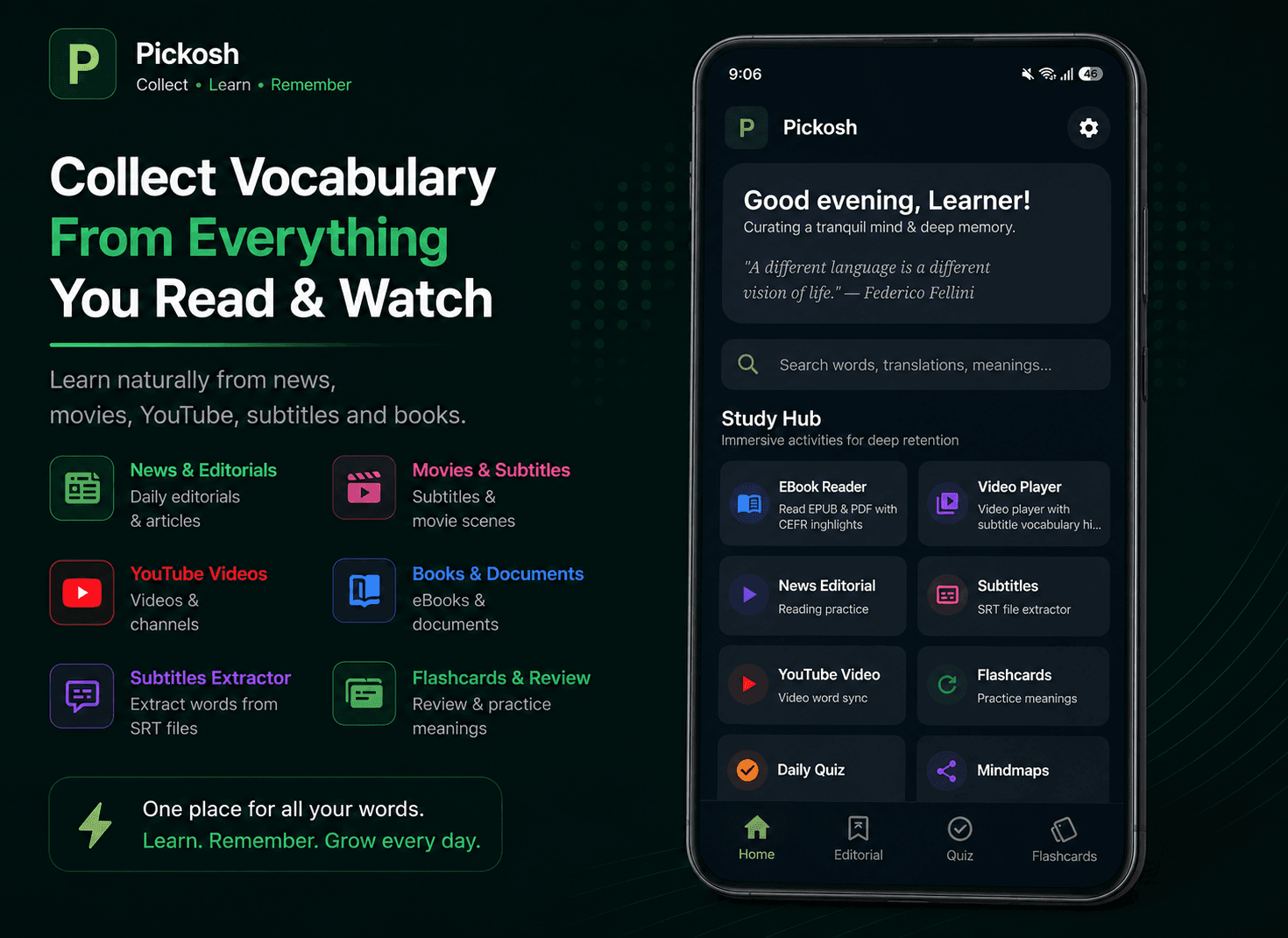 Pickosh: English Vocab Builder